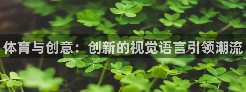 意昂5Kgame2体育登录入口：体育与创意：创新的视觉语言引领潮流
